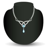 necklace with blue jewels N2