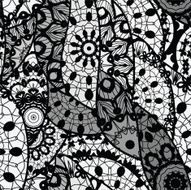 Lace vector fabric seamless pattern N26