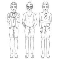 Fashion hipster men N2