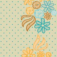 Gentle lace vector fabric seamless pattern