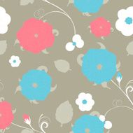 Seamless vector pattern with flowers N19