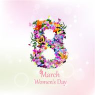 Greeting card with March 8