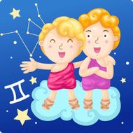 Zodiac signs - Gemini Illustration N2