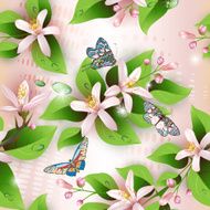 Elegance seamless flowers pattern