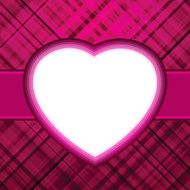 Red glow heart Valentines day card with EPS 8