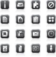 Simple Business and office Icons N8