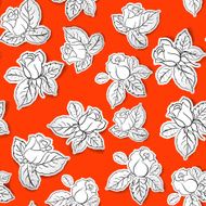 Rose seamless background N6