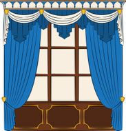 The vintage curtain Vector N2