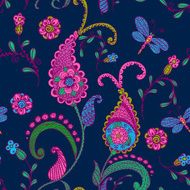 Seamless bright paisley