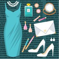 Fashionable set with a dress N4