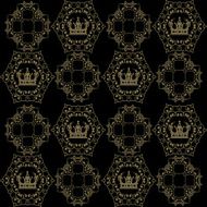 black wallpaper in old style N104
