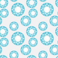 Seamless pattern with blue circles