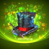 Magician Top Hat with magic particles Vector N8