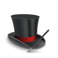 Magician Top Hat with stick Vector N3