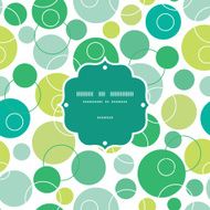 Vector abstract green circles frame seamless pattern background