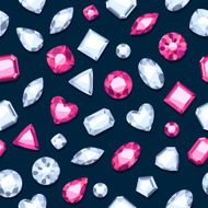 Seamless gemstones pattern on dark N2