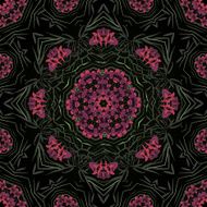 Seamless floral pattern in dark balanced harmonious colors