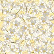 Beautiful seamless pattern with delicate flowers