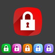 Flat icon lock