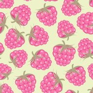Seamless pattern with raspberry