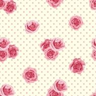Flower seamless pattern with roses Vector illustration