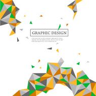 geometric colorful triangles design for poster template N2
