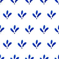 Seamless pattern with Dutch ornaments (Deflt blue style) N6