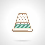 Flat line icon for sewing Thimble