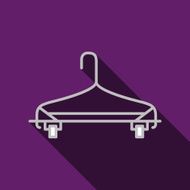 Flat vector icon for gray hanger