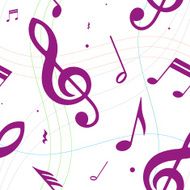 seamless background with notes N2