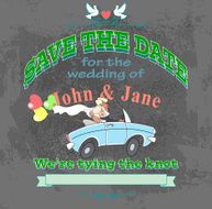 marriage label car black