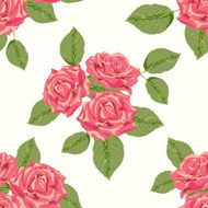 Vintage seamless pattern with roses