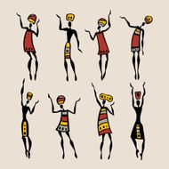 African silhouette set N20