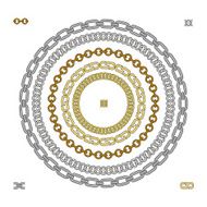 Set of 5 different shapes chains brushes