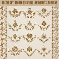 Set of vector damask ornaments N22