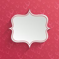 White paper banner in vintage or retro style N5