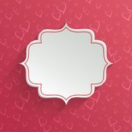 White paper banner in vintage or retro style N6