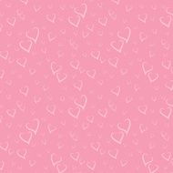Vector Seamless Pattern with Stylized Hearts N3