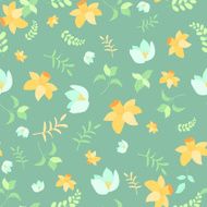Seamless spring flower pattern