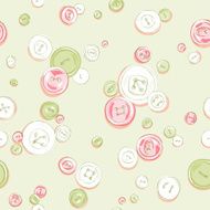 hand drawn buttons pattern kids background N2