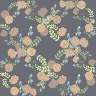 Seamless vintage pink flower pattern