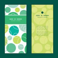 Vector abstract green circles vertical frame pattern invitation greeting cards N3