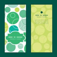 Vector abstract green circles vertical frame pattern invitation greeting cards N4