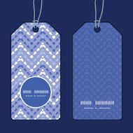 Vector purple drops chevron vertical round frame pattern tags set
