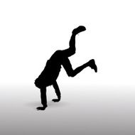 Vector silhouette of a man N197