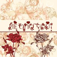 Greeting Valentine&#039;s Day card with roses me and you