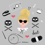 Fashionable knitting set