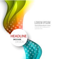 Abstract curved lines background Template brochure design N40