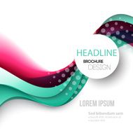 Abstract curved lines background Template brochure design N41