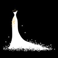 Wedding Dress White On Hangers N2
